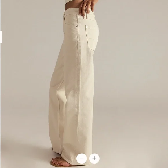 Free People We The Free Tennessee Low-Rise Boyfriend Jeans Size 30 Ecru - Picture 2 of 16